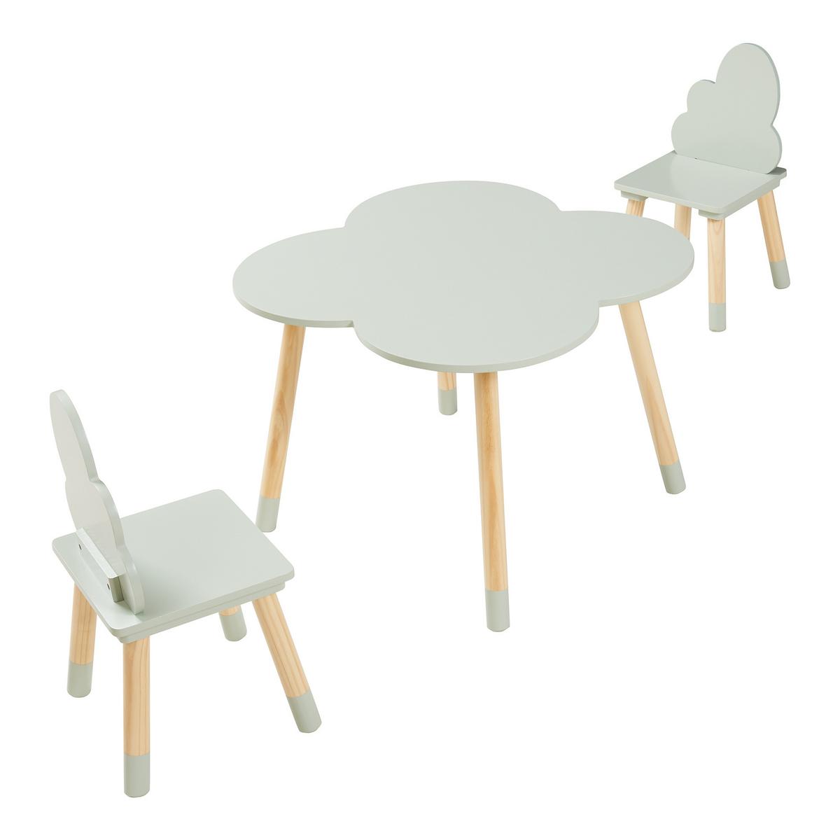 KINDERSITZGRUPPE Epim - Mintgrün, Holz/Holzwerkstoff (60/44/60cm) - [en.casa]