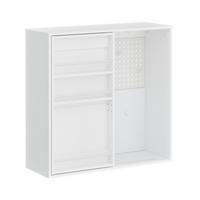 WANDSCHRANK mit Tür und Lochwand STR16-W - Weiß, Holzwerkstoff (25.1/70.2/70cm) - SoBuy