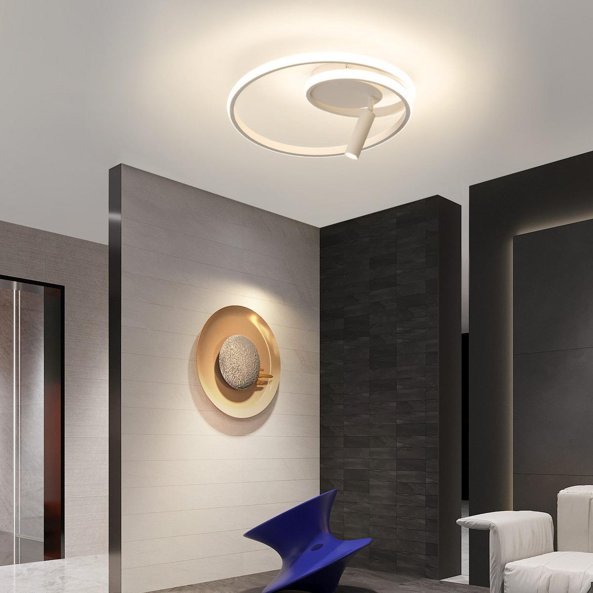 LED-DECKENLEUCHTE Macfarlane 40/40/12.5cm - Weiß, Metall (40/40/12.5cm) - Nettlife