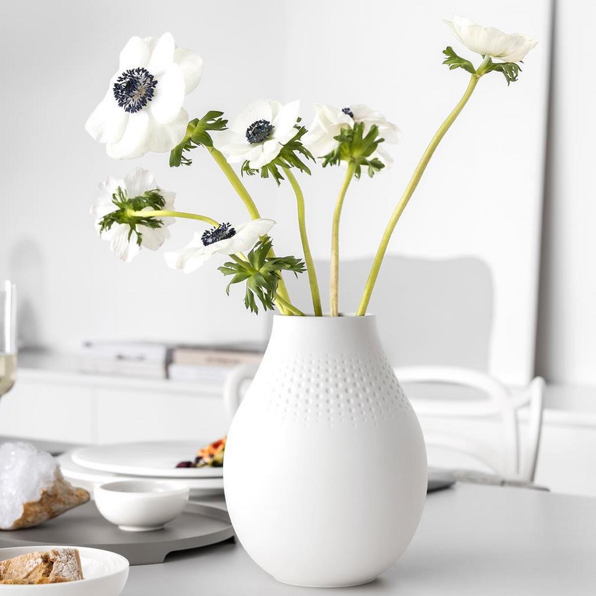 VASE PERLE Manufacture Collier Blanc 20 cm - Weiß, Keramik (20cm) - Villeroy & Boch