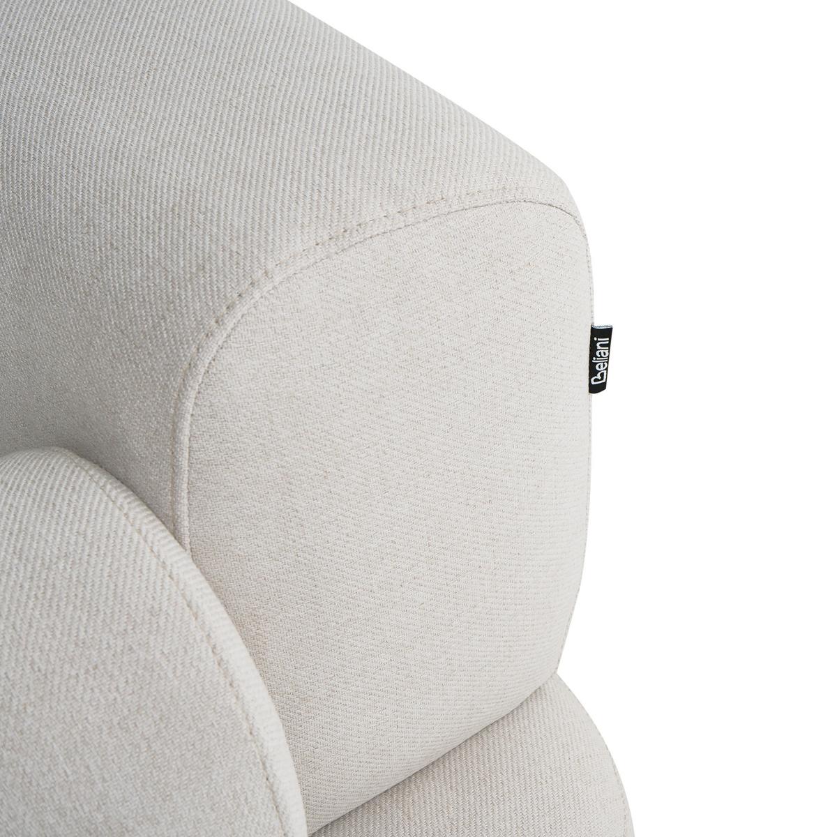 2-SITZER-SOFA Stoff Cremeweiß Elva - Creme, Textil (170/74/100cm) - Beliani