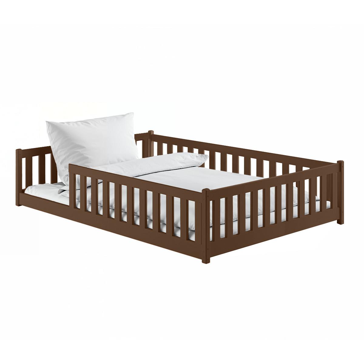 BETT 140/200 Maya Dunkelbraun - Braun, Holz (140/200cm) - Petits-meubles