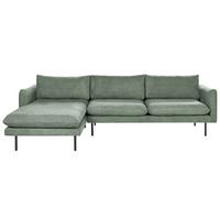 ECKSOFA 4-Sitzer Stoff Hellgrün rechtsseitig Vinterbro - Schwarz/Hellgrün, Textil (279/162cm) - Beliani