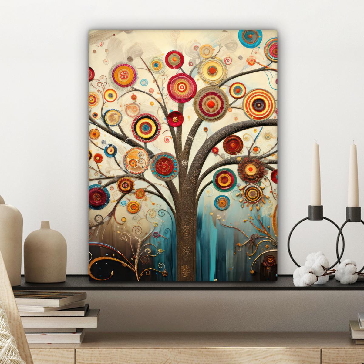 LEINWANDBILD Baum - Baum des Lebens - Farbe Room Decor 30x40 cm - Braun, Textil (30/40cm) - MuchoWow