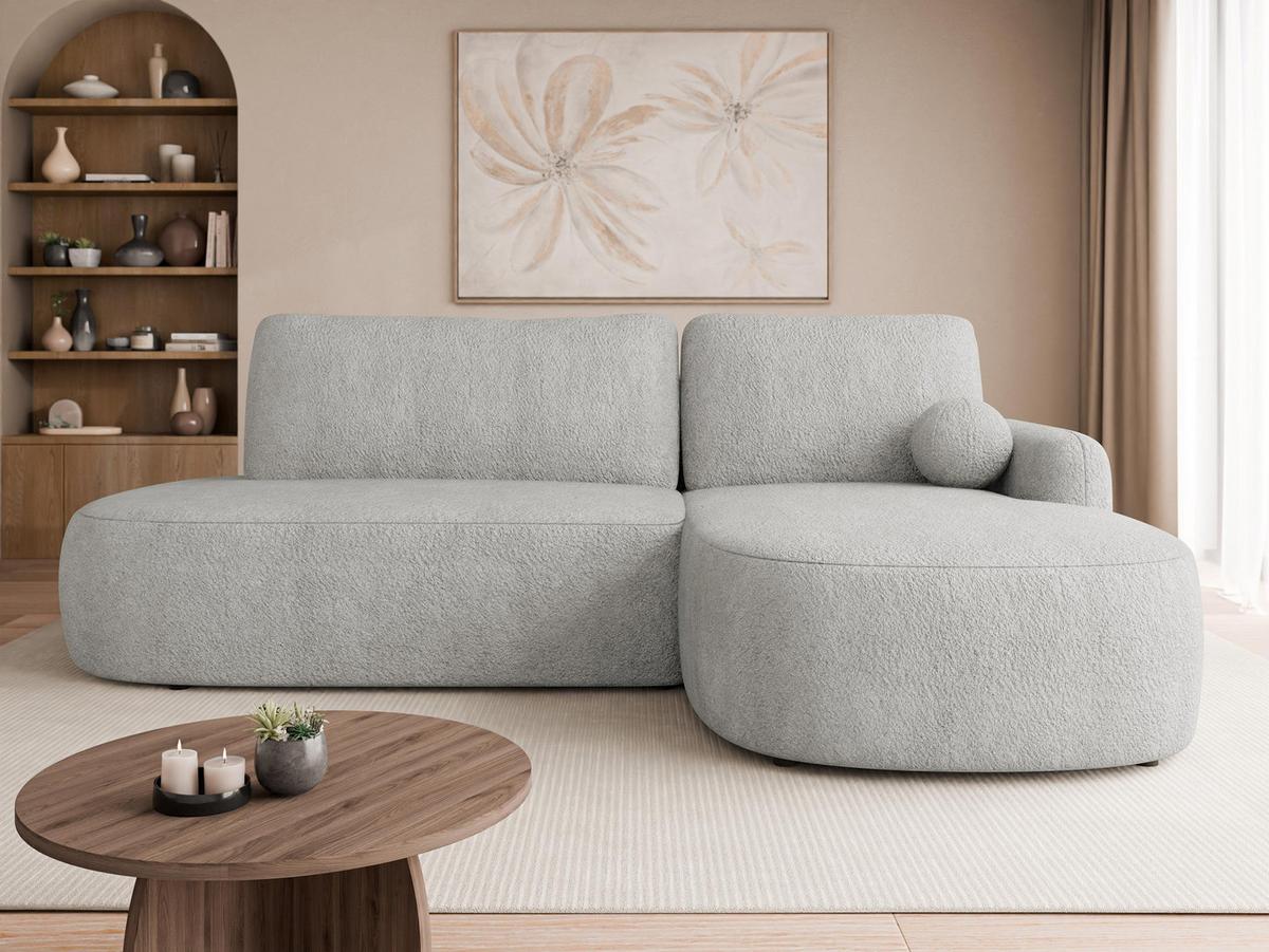 ECKSOFA Loridu O, Seite: Rechts - Hellgrau/Schwarz, Holz/Kunststoff (274/174cm) - MIRJAN24