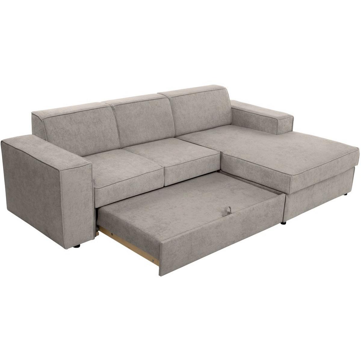 ECKSCHLAFSOFA mit Schlaffunktion Pedro L cappuccino rechts - Schwarz/Cappuccino, Kunststoff/Textil (267/160cm) - Beautysofa