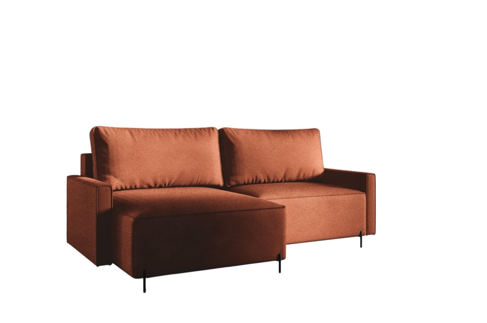 ECKSOFA Braga Mit Schlaffunktion - Rotbraun, Holzwerkstoff/Textil (229/148cm) - Fun Möbel