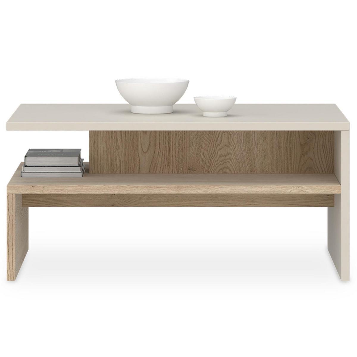 COUCHTISCH PAULINA Kaschmir/Cremona Eiche - Kaschmir/Sonoma Eiche, Holzwerkstoff (60/90/42cm) - IDIMEX