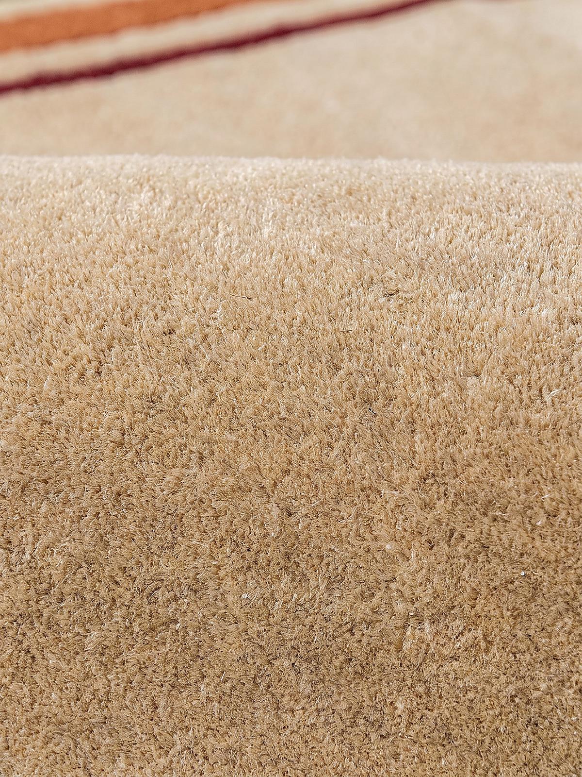 LÄUFER handgetuftet WENSUM, in Beige-Multicolor, Scallop-Bordüre, 80 x 230 cm - Beige, Textil (80/230cm) - KADIMA DESIGN