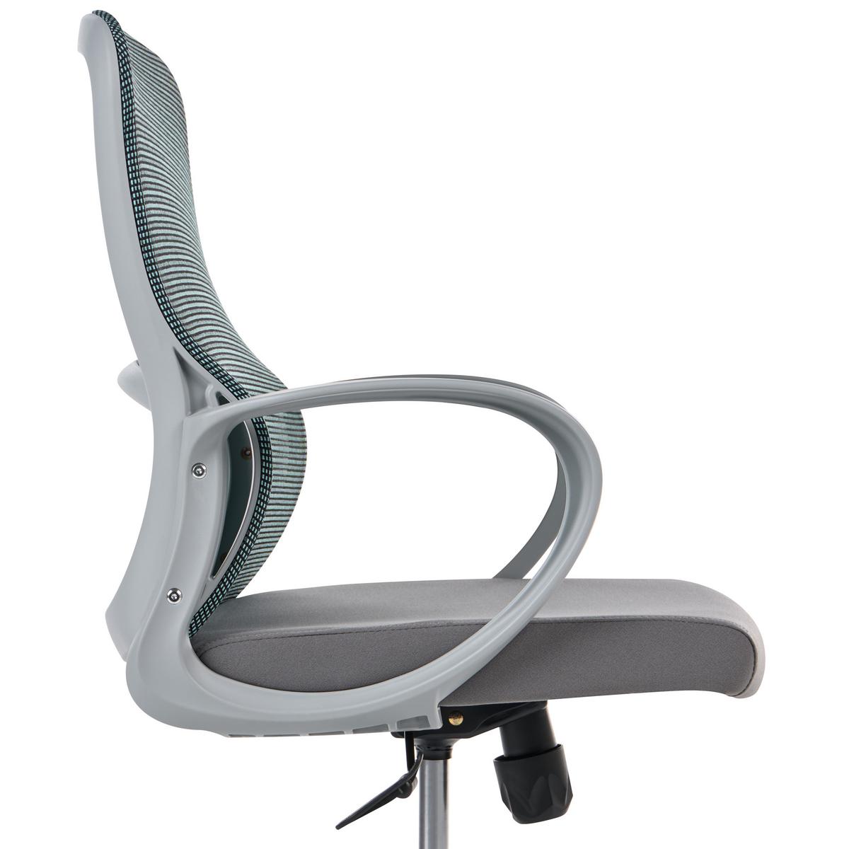BÜROSTUHL Grau Senta - Grau, Textil (61/97/65cm) - Beliani