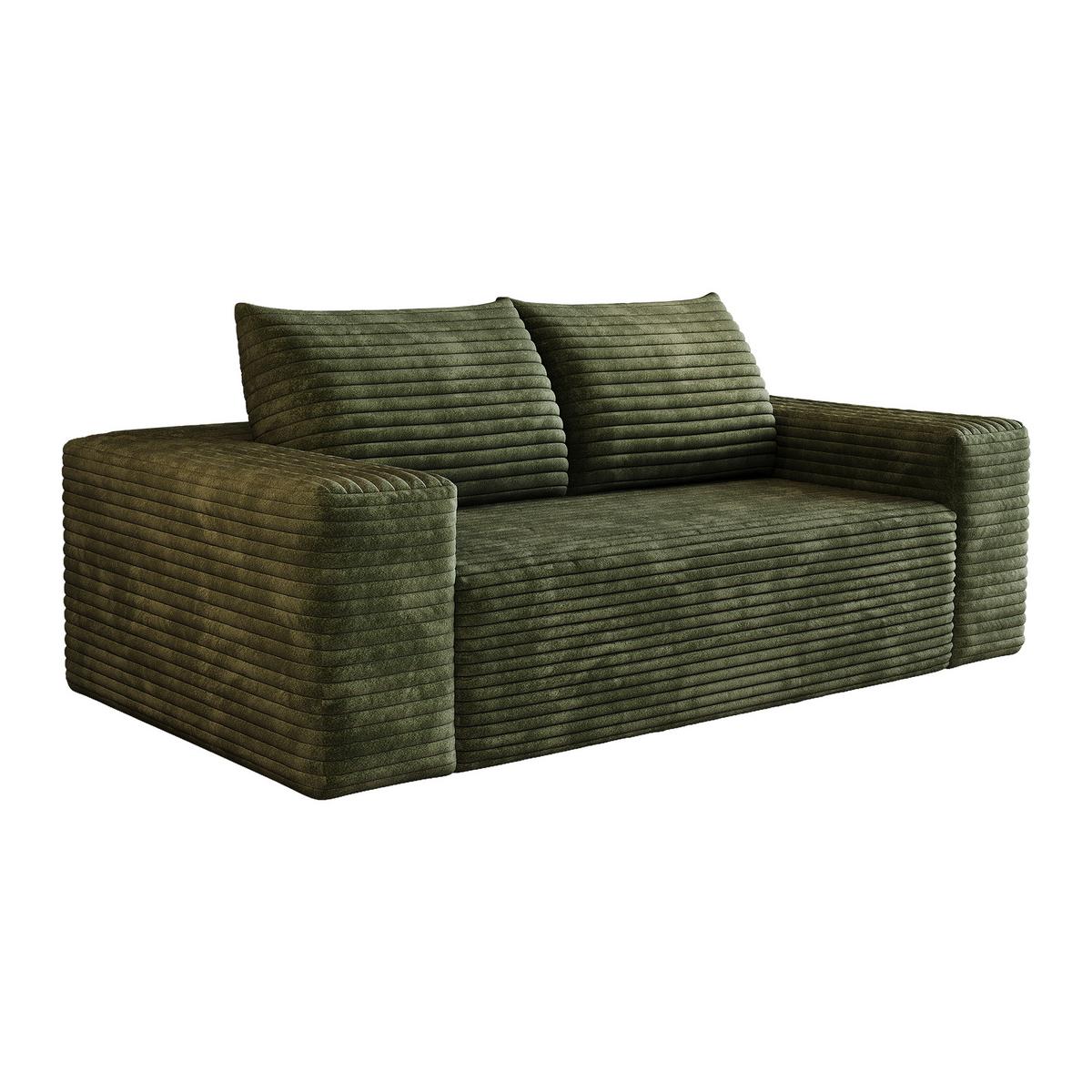 2-SITZER SOFA 180cm Cord-Sofa ohne Montage - Grün, Textil (180/83/90cm) - Urban Meuble