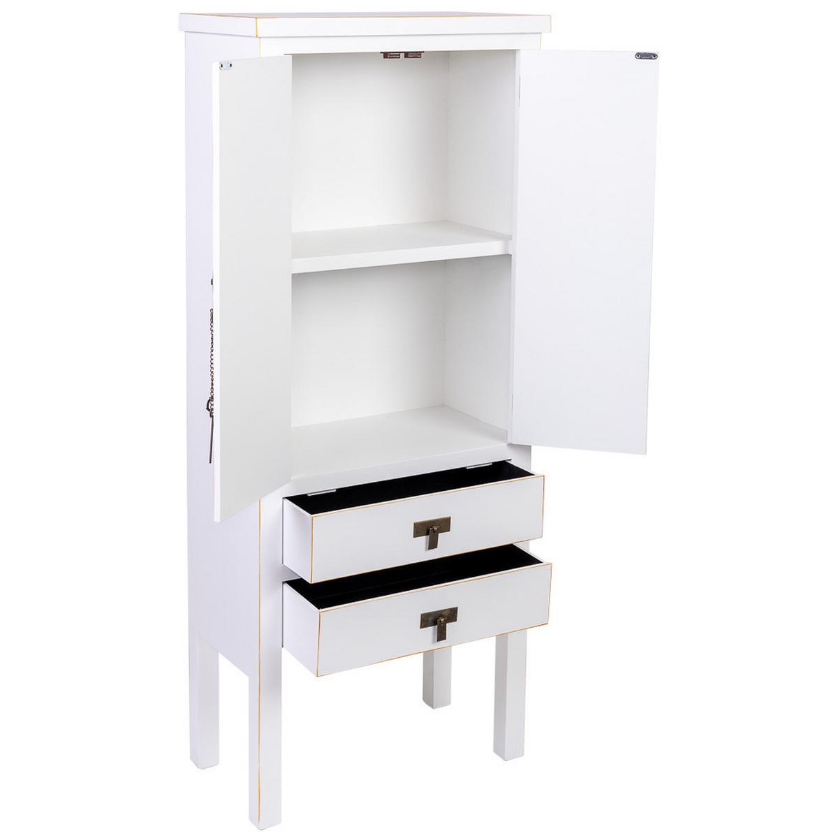 SCHRANK aus Holz 60x30x142 cm - Weiß, Holz (60/142/30cm) - Wanderlust