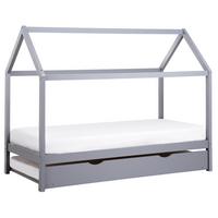 KINDERBETT 90x200 cm Grau Crillon - Grau, Holz (90/200cm) - Beliani