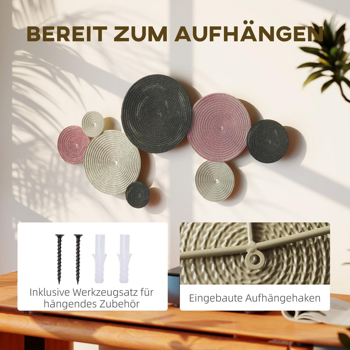 WANDDEKO Metall Bronze - Bronzefarben, Metall (7/58/110cm) - HOMCOM