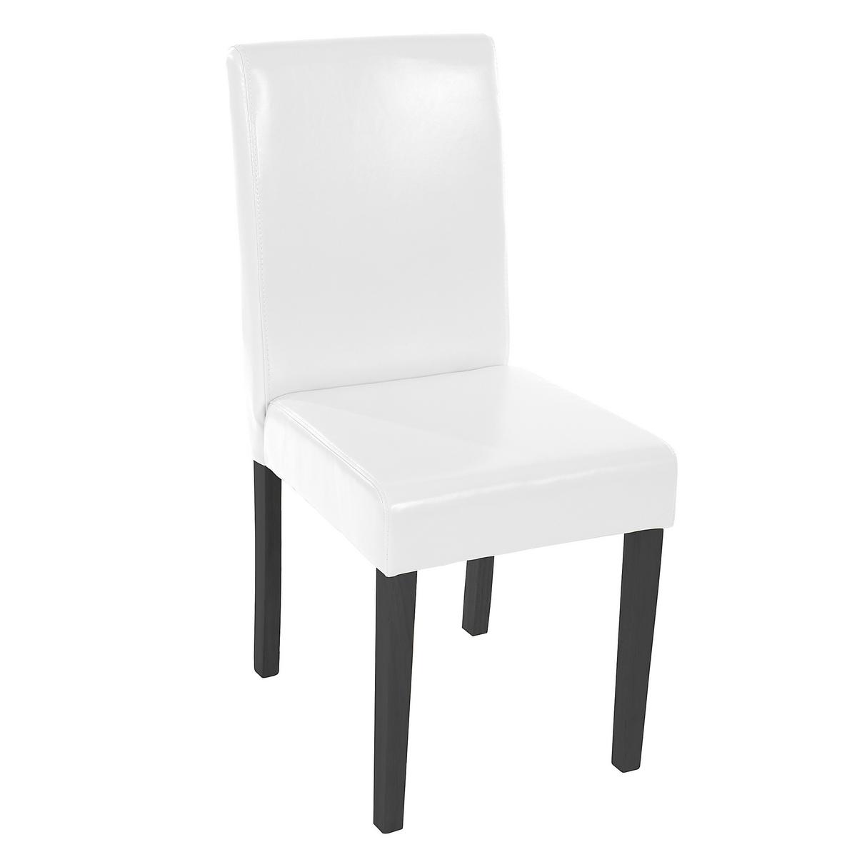 ESSZIMMERSTUHL Weiß, Dunkelbraun 4er-Set - Dunkelbraun/Weiß, Textil (43/90/56cm) - MCW
