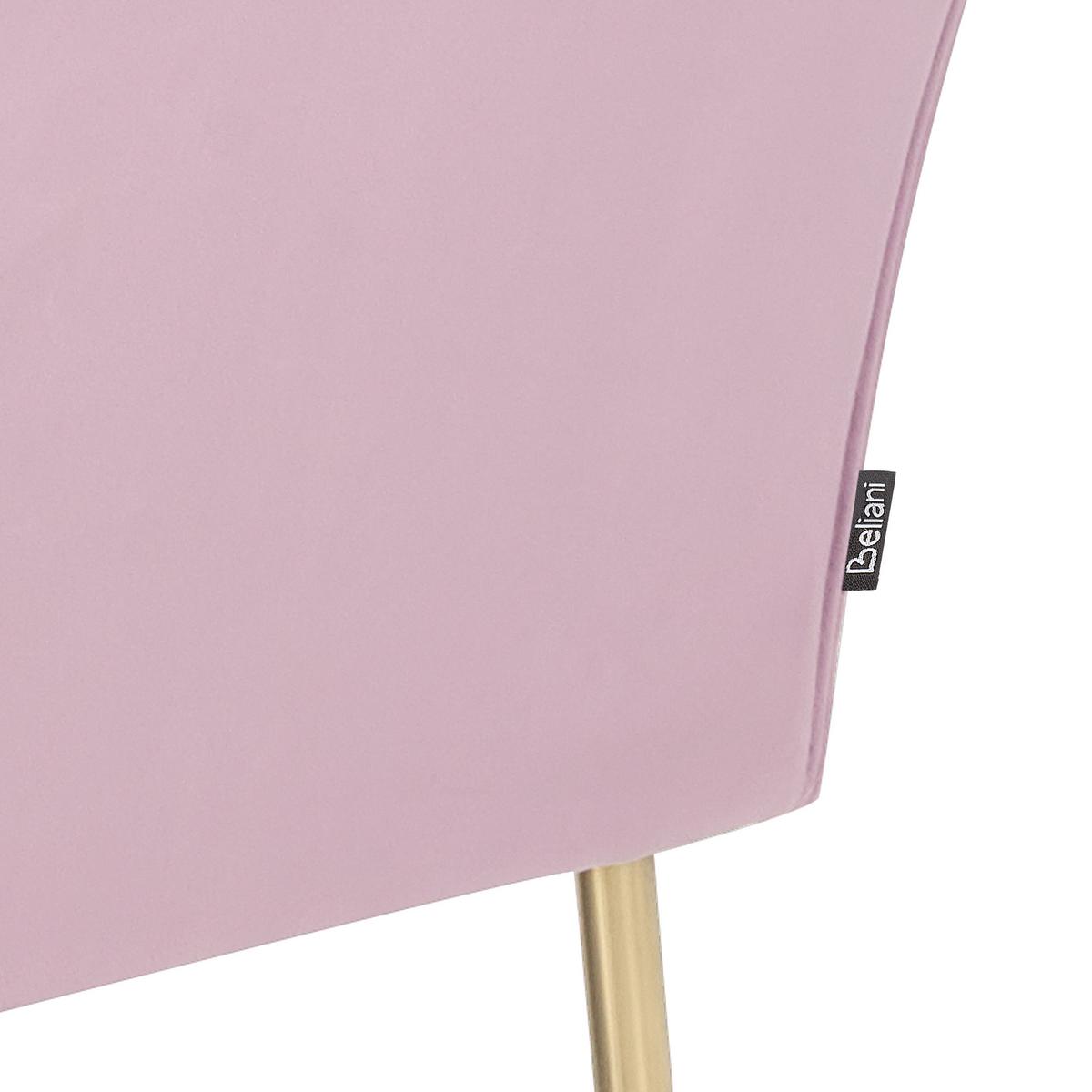 CHAISELONGUE Samtstoff Hellviolett Nantilly - Violett, Textil (175/76/70cm) - Beliani