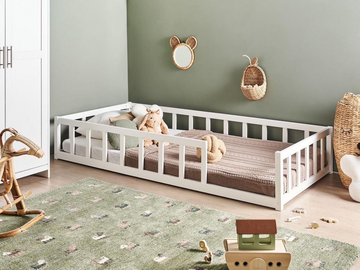 KINDERBETT 200x90 cm Weiß Meymac - Weiß, Holz (200/90cm) - Beliani