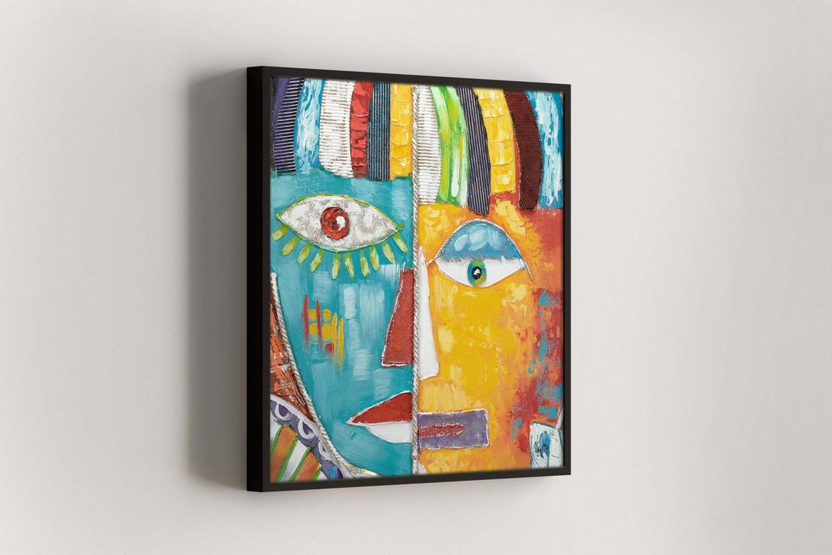 ACRYLBILD HANDGEMALT 80/80 cm - Multicolor, Holz/Textil (80/80cm) - KUNSTLOFT