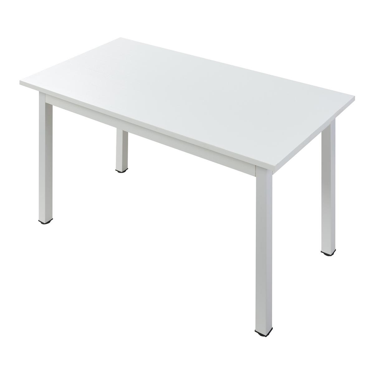 ESSTISCH Den Haag - Weiß, Holzwerkstoff/Metall (60/120/75cm) - [en.casa]