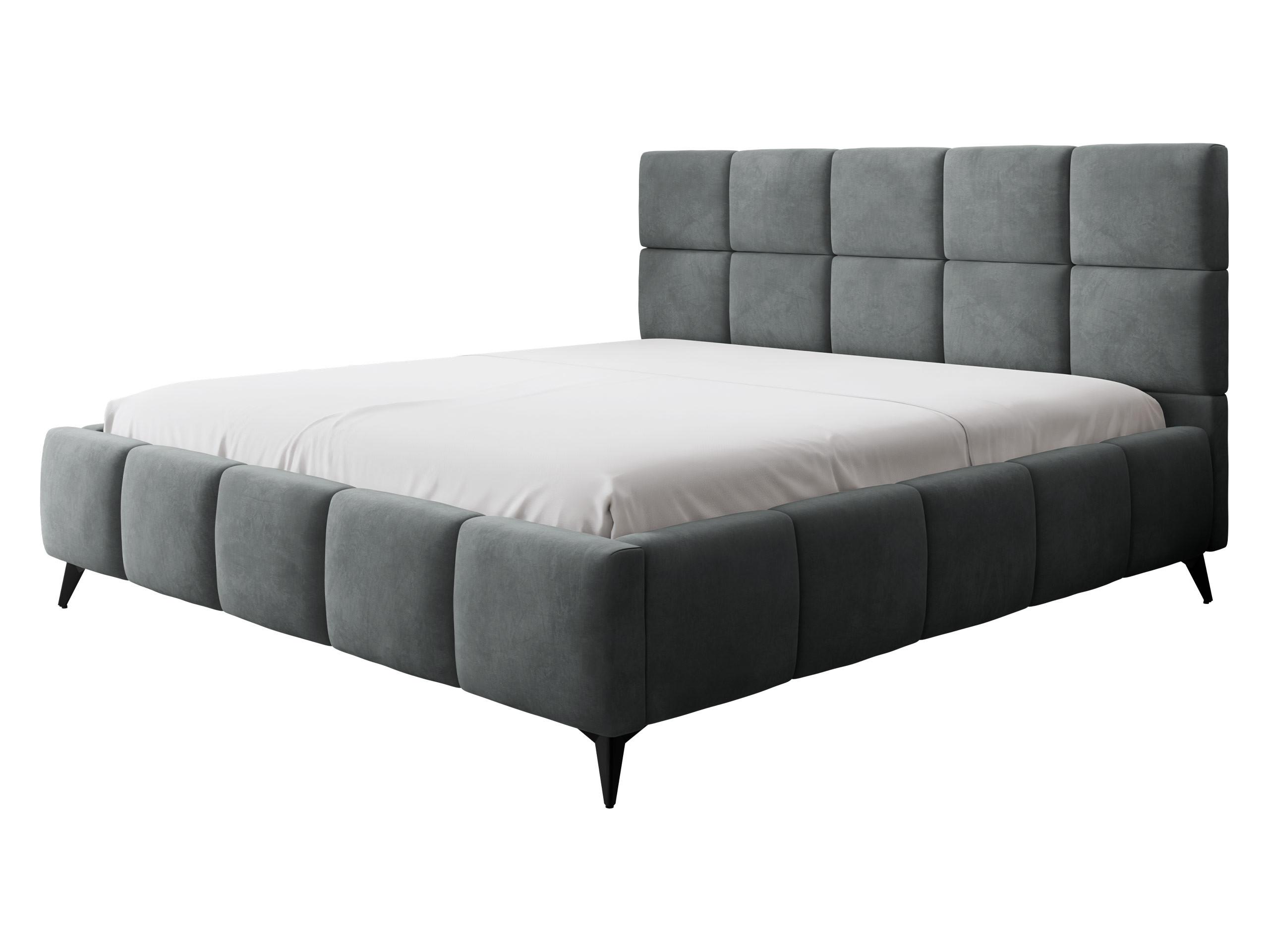 POLSTERBETT Amber - Graphitfarben/Schwarz, Holzwerkstoff/Textil (180/200cm) - MIRJAN24
