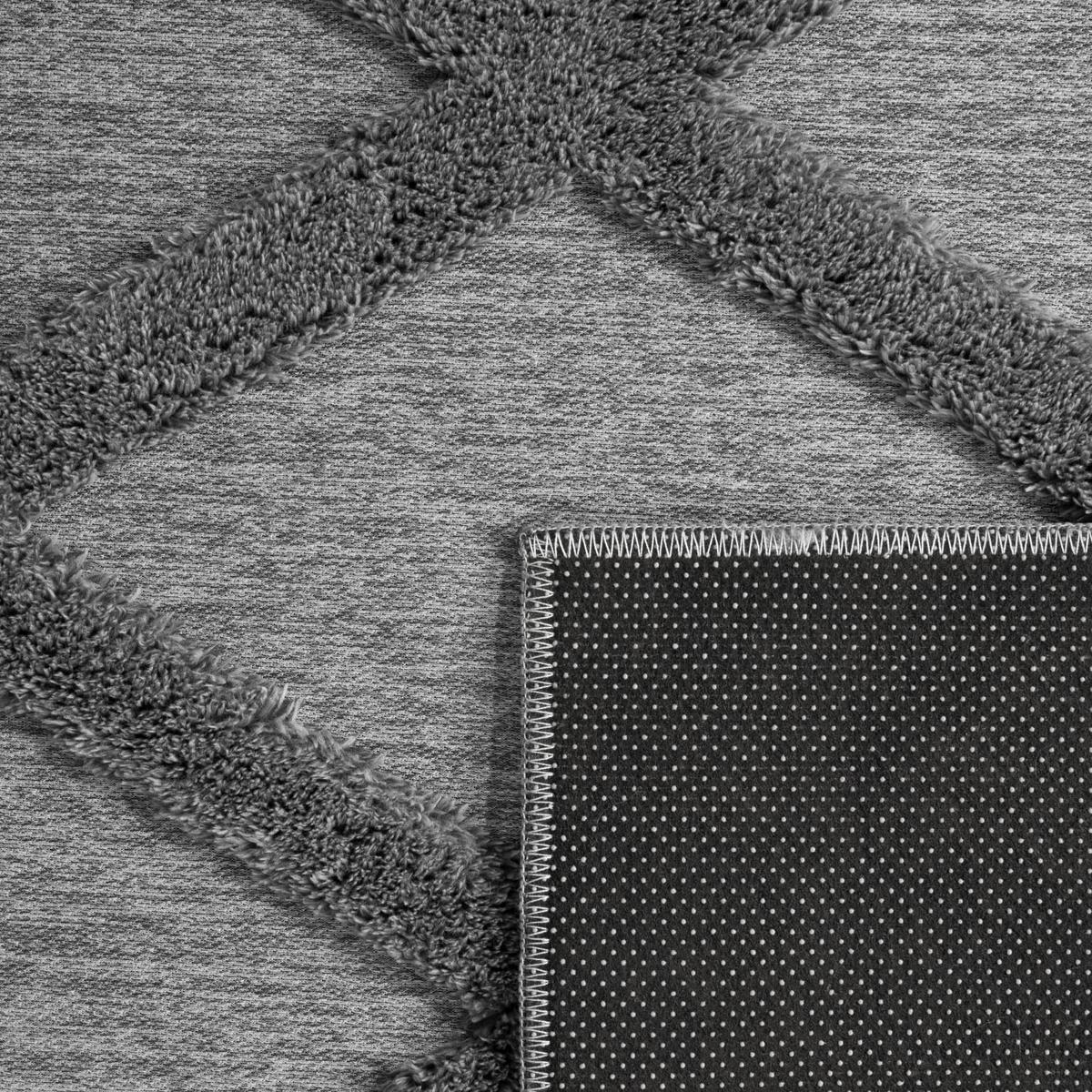KURZFLORTEPPICH Waschbar, mit Rautenmuster, Grau, 200 x 280 cm - Grau, Textil (280/200cm) - KADIMA DESIGN