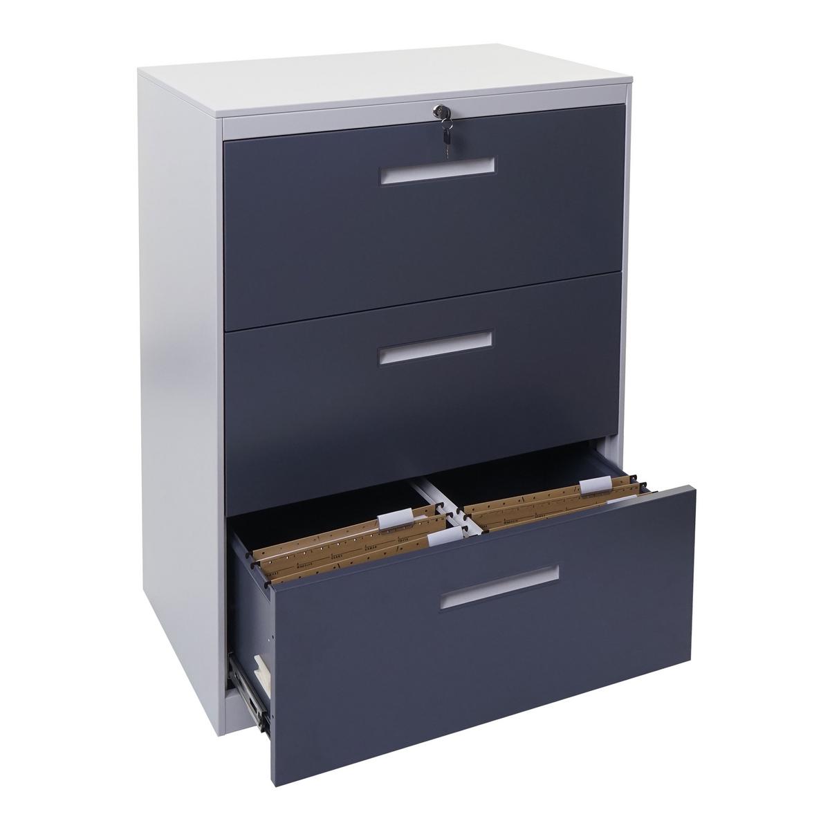 HÄNGEREGISTERSCHRANK Grau - Grau, Metall (76/103/46cm) - MCW