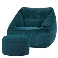 SITZSACK Sessel Natalia mit Sitzpouf - Grün, Textil (97/73/84cm) - icon