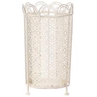 SCHIRMSTÄNDER Metall Cremeweiß Orliac - Creme/Weiß, Metall (24/43/24cm) - Beliani