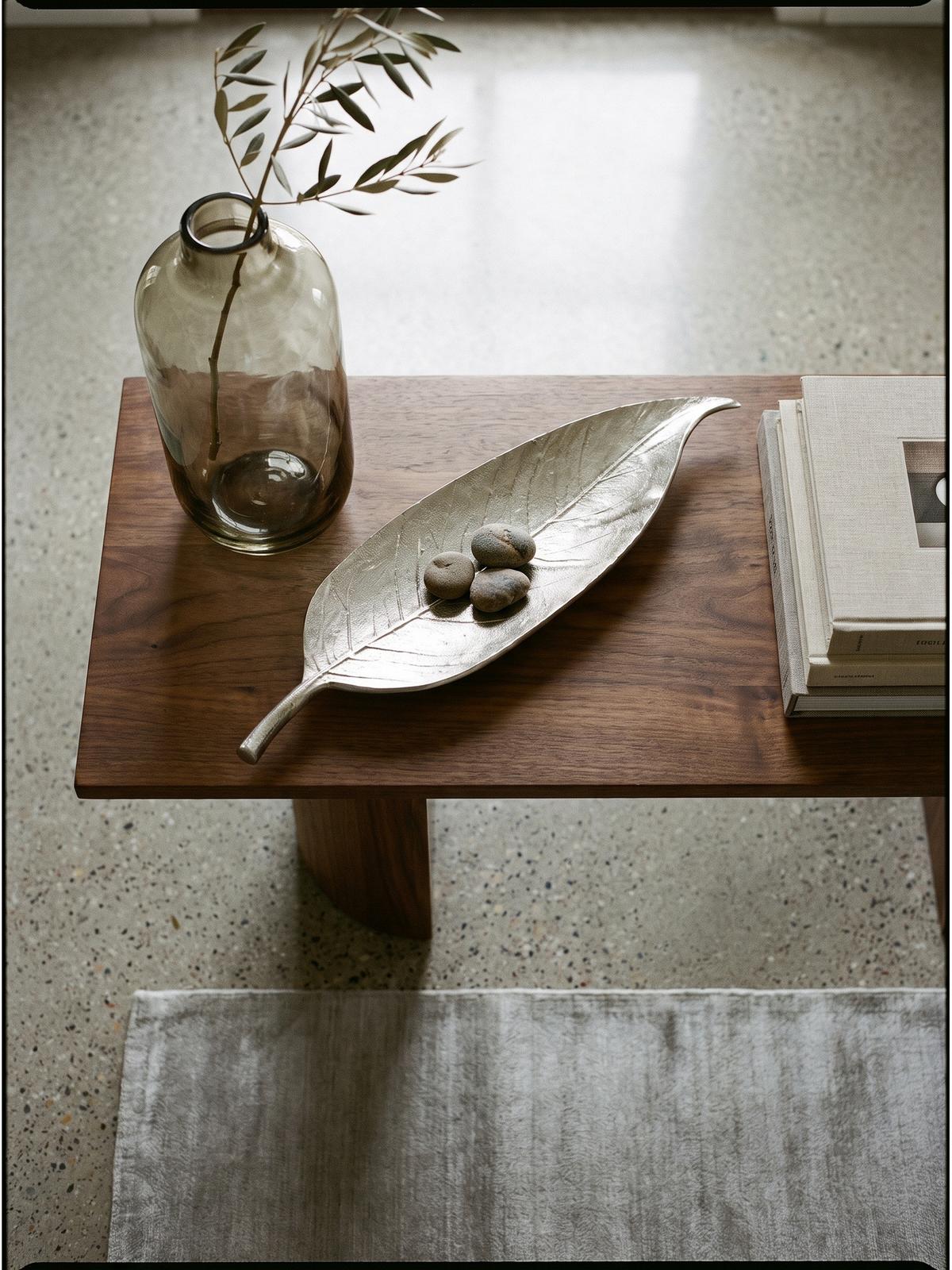 DEKOSCHALE SUBIACO, Aluminium, handgefertigt, Silber, 61 x 18 x 4 cm - Silberfarben, Metall (4cm) - KADIMA DESIGN