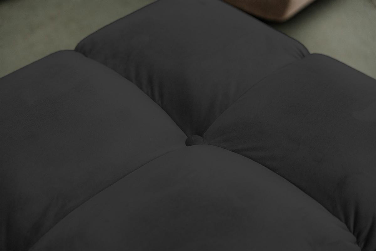 SITZGRUPPE VIVIEN 3ER SET Schwarz Velvet (1er-Set) - Schwarz, Kunststoff/Textil (359/85/510cm) - KAWOLA