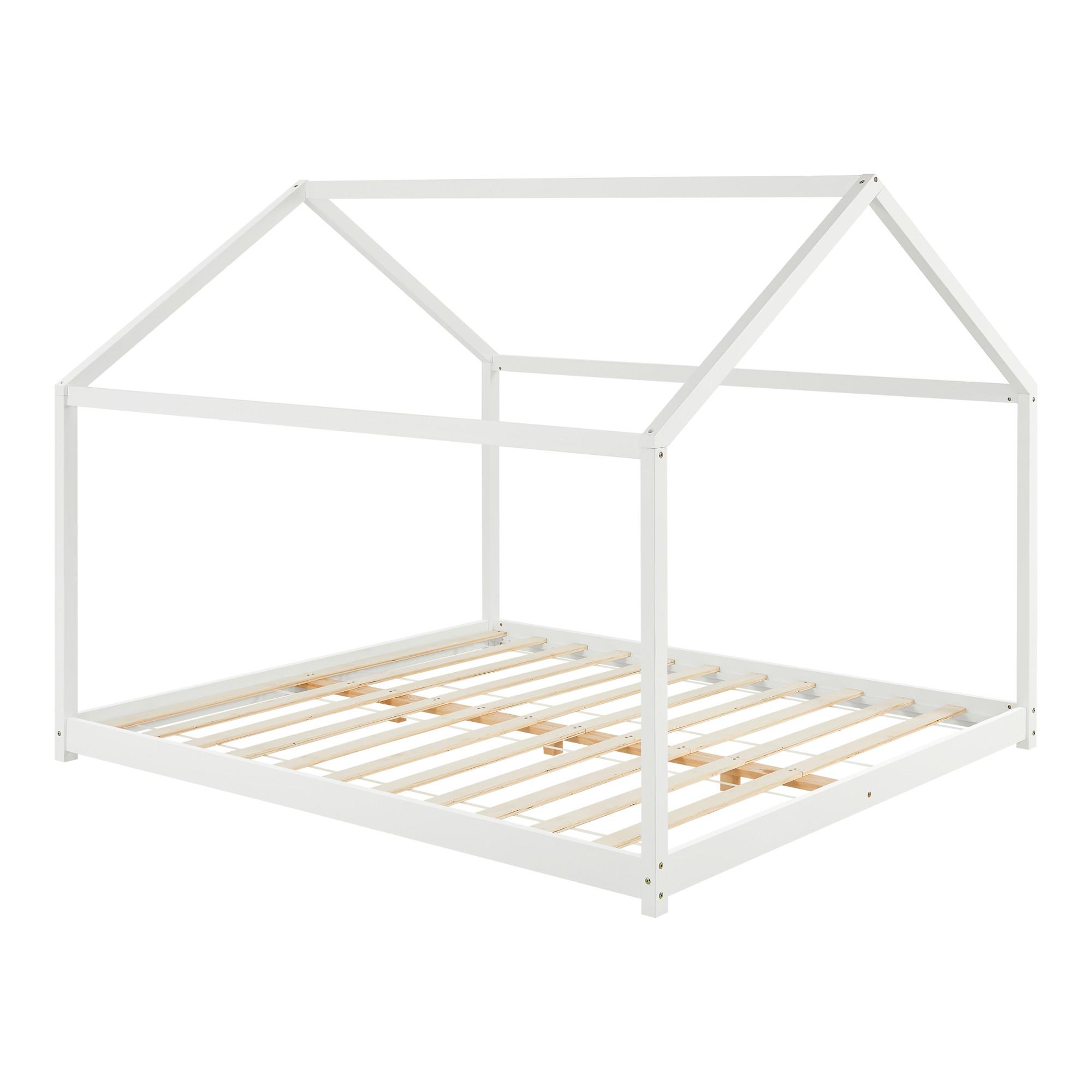 HAUSBETT Cerro - Weiß, Holz (160/200cm) - [en.casa]