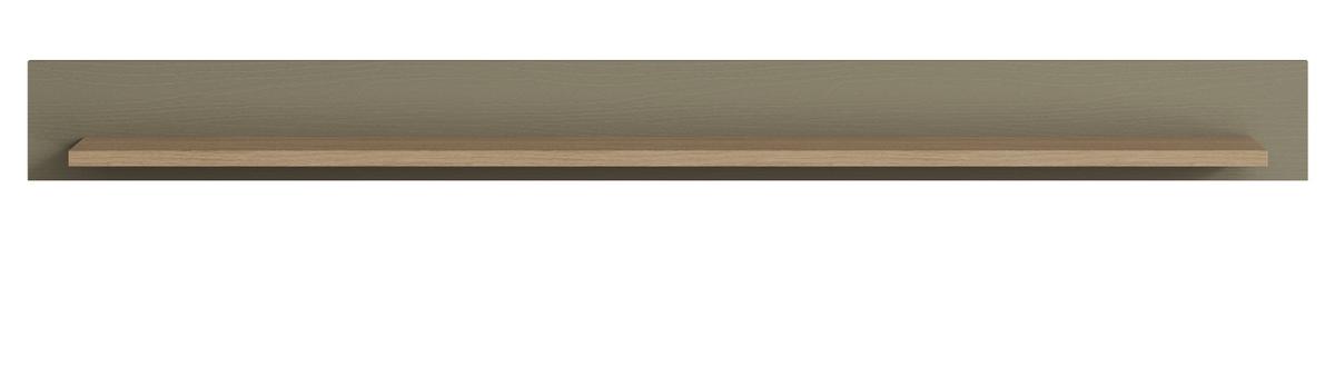 WANDBOARD Salbei grün, Eiche 180 cm, Wandregal skandinavisch - Salbeigrün/Eichefarben, Holzwerkstoff/Metall (180/17/17cm) - Furn.Design