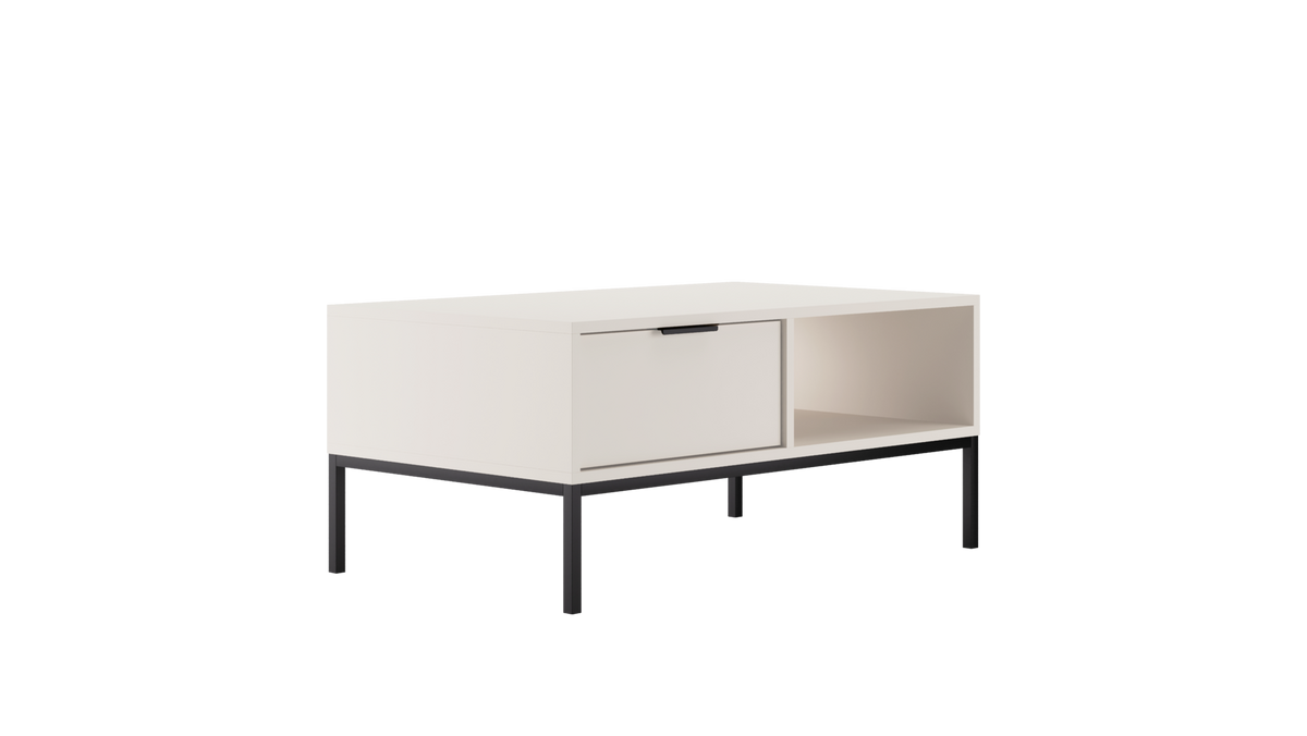 COUCHTISCH Austin 60/45/100 - Schwarz/Weiß, Holzwerkstoff (100/60/45cm) - RAUMHIRSCH FURNITURE