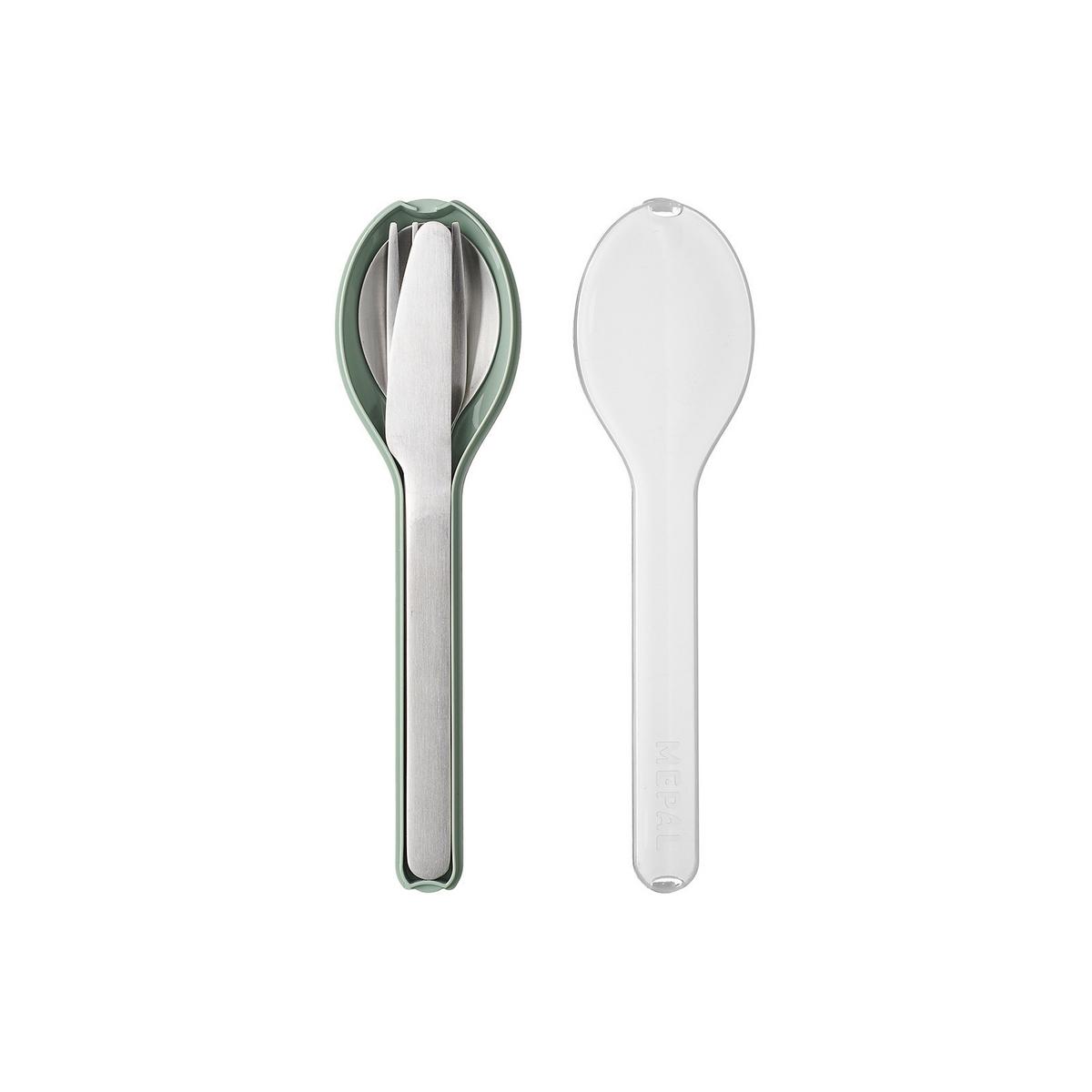 BESTECK-SET Ellipse Nordic Sage - Mintgrün, Kunststoff/Metall - Mepal