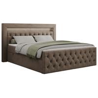 BOXBETT GOLD-9 LED 200/200 Braun Velvet - H4 - Braun, Holz/Textil (200/200cm) - MKS