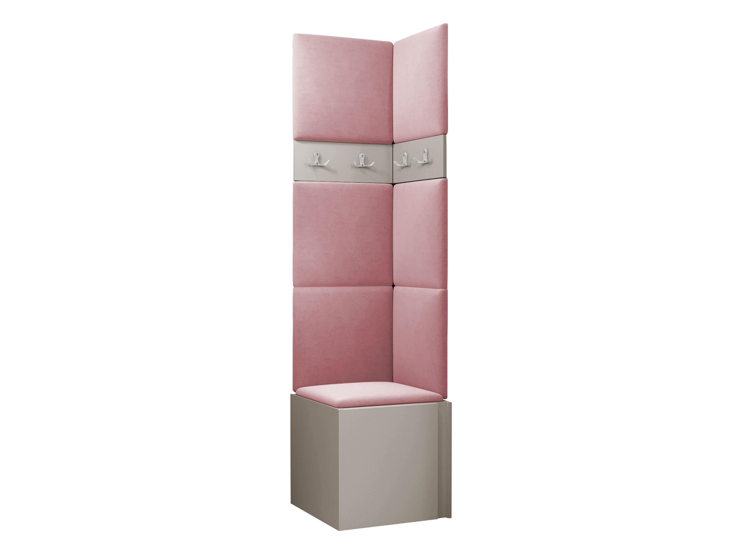 GARDEROBEN-SET Orion XXI - Kaschmir/Rosa, Holzwerkstoff/Kunststoff (42/186/46cm) - MIRJAN24