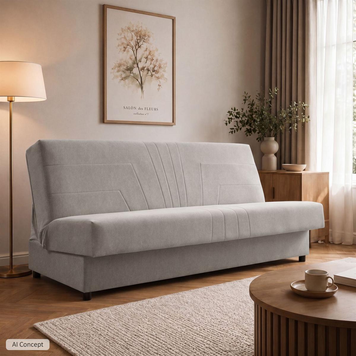 SCHLAFSOFA VERO II mit Schlaffunktion Castel 04 - Beige, Textil (191/88/90cm) - Lookway