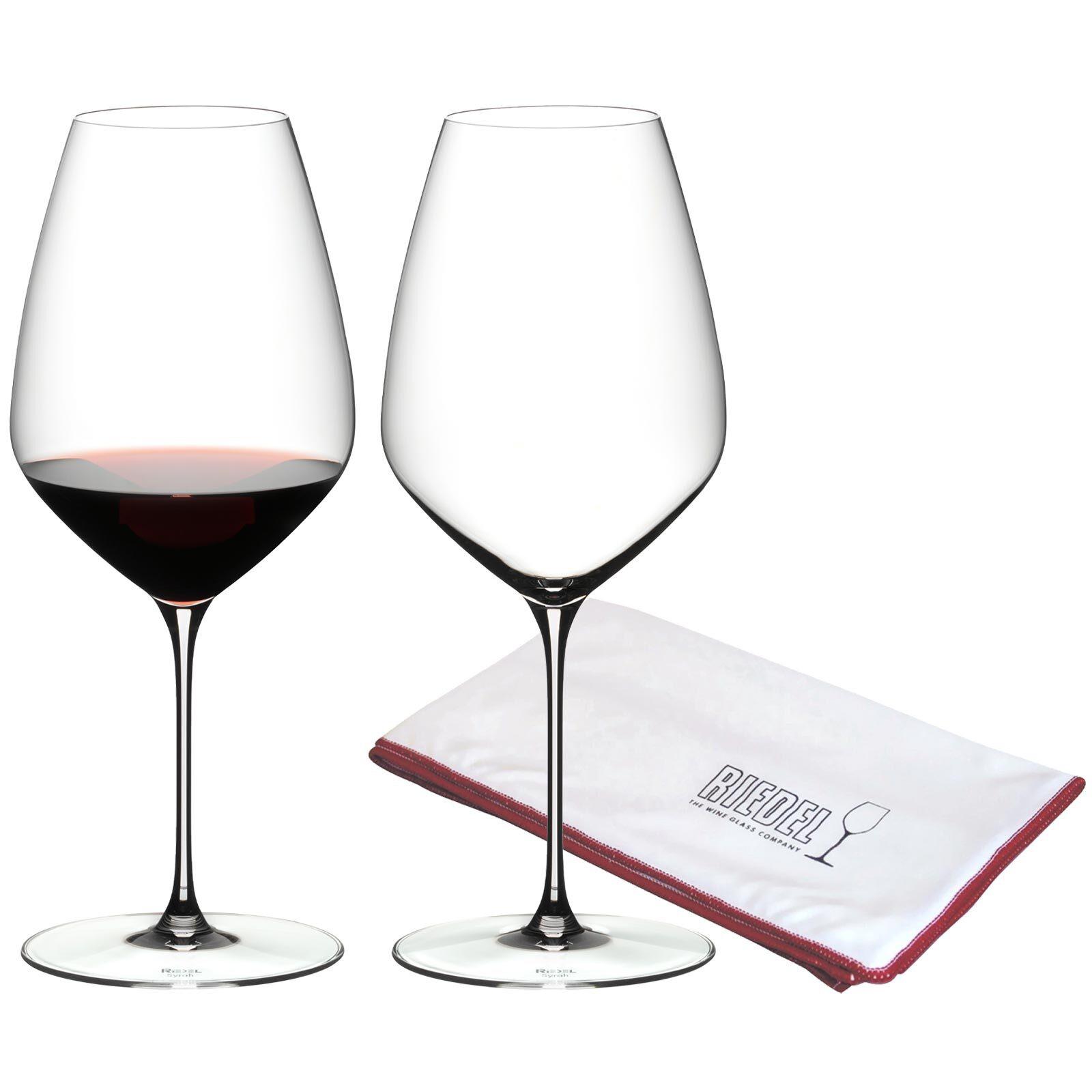 SYRAH / SHIRAZ WEINGLÄSER + POLIERTUCH Veloce transparent 720 ml 2er Set - Transparent, Glas (0.72L) - Riedel