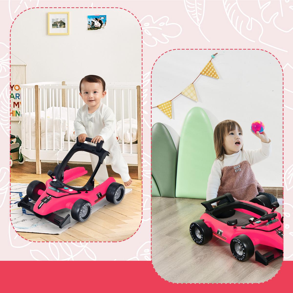 LAUFLERNWAGEN Pink - Pink, Kunststoff (73/56/64cm) - COSTWAY
