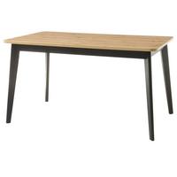ESSTISCH Eiche Artisan, schwarz, Küchentisch ausziehbar 140 - 180 x 75 cm - Eichefarben/Schwarz, Holzwerkstoff/Kunststoff (180/75/80cm) - Furn.Design