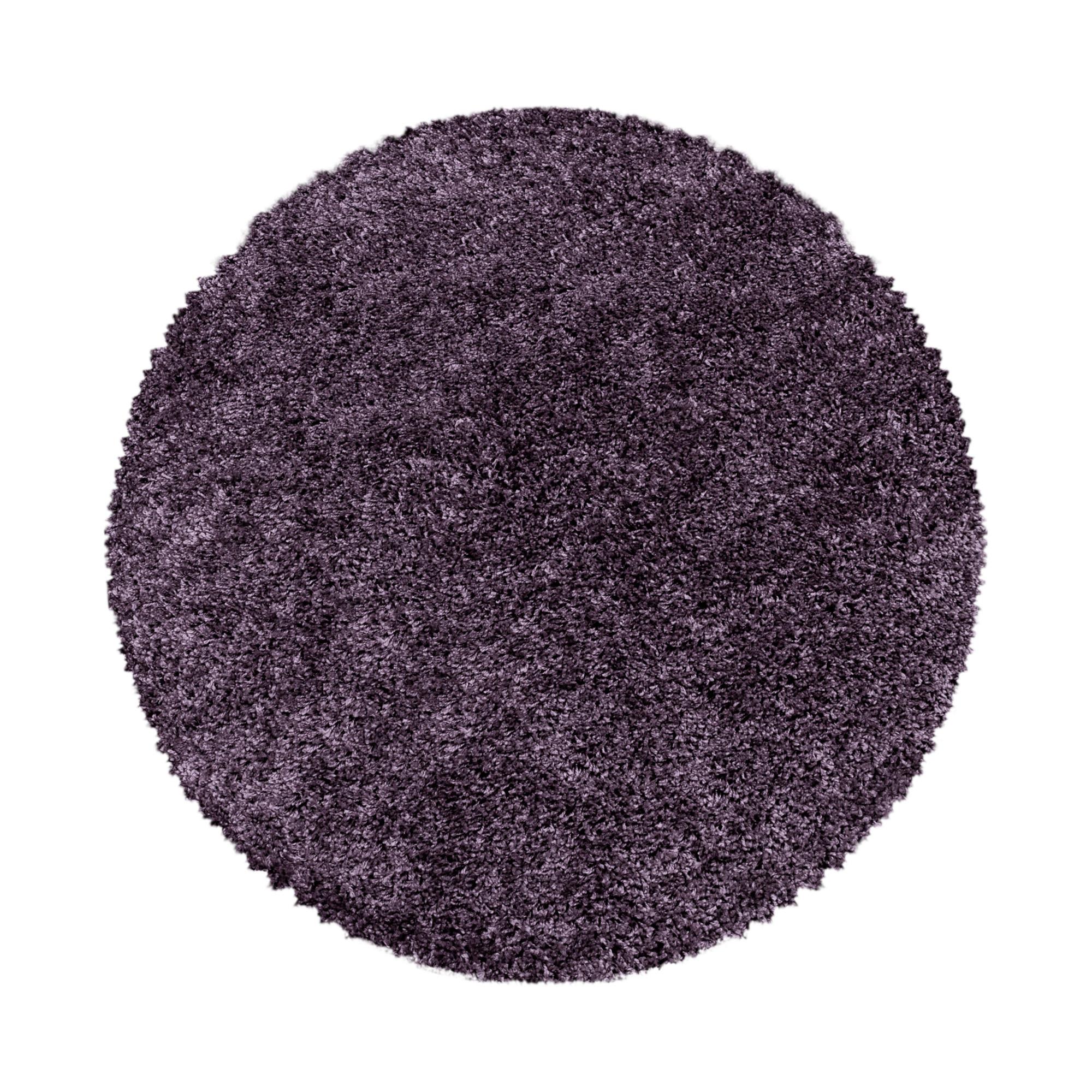 TEPPICH Hochflor SPREE in Violett, einfarbig, Ø 160 cm - Lila, Textil (160/160cm) - KADIMA DESIGN