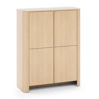 HIGHBOARD AVORIO 103/132/39cm 4 Türen Eichefarben - Eichefarben/Naturfarben, Holzwerkstoff (103/132/39cm) - MASSENO