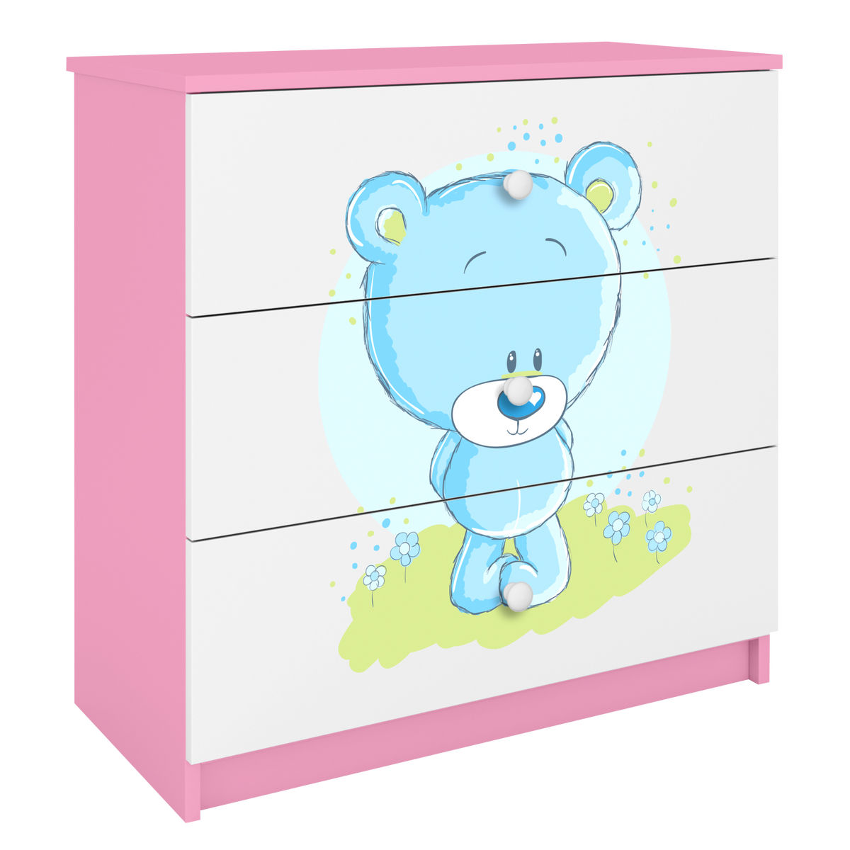 KOMMODE Babydreams Blaubär 81/81/41 - Rosa, Holzwerkstoff (81/81/41cm) - RAUMHIRSCH FURNITURE