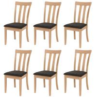 ESSZIMMERSTUHL Schwarz, Braun 6er-Set - Schwarz/Braun, Holz (42/96/58cm) - MCW