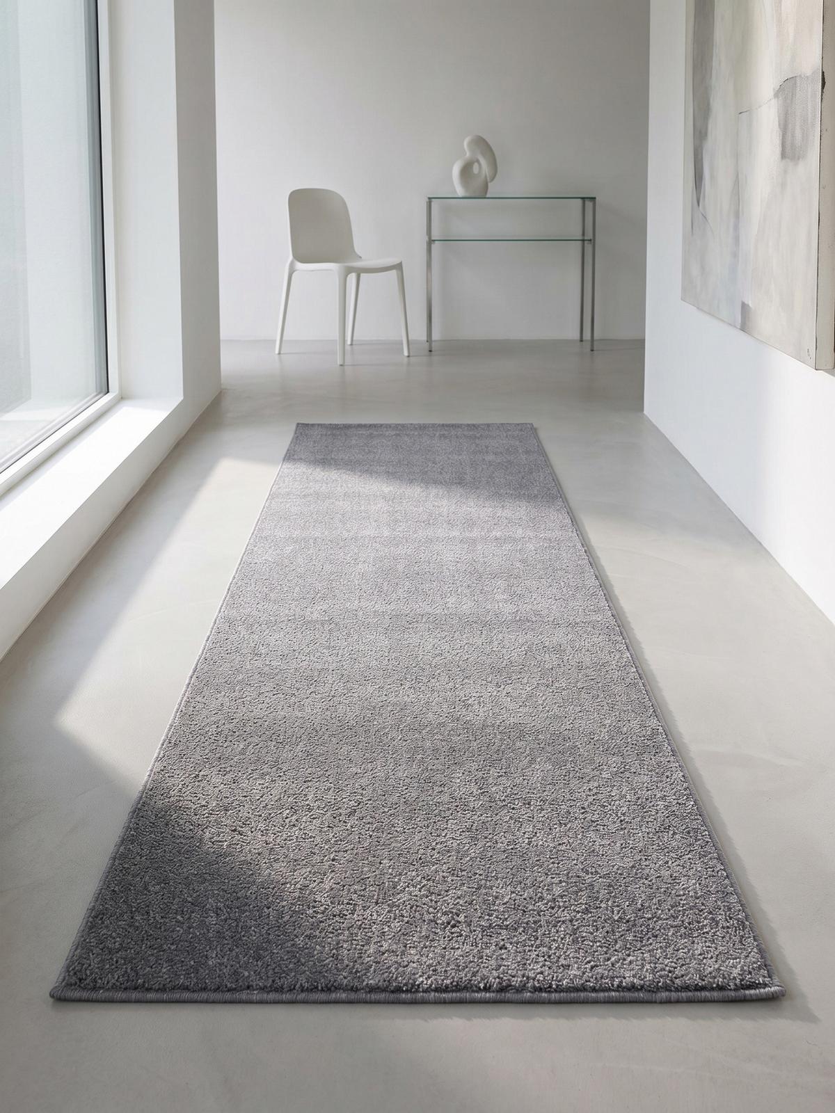 TEPPICH Kurzflor MAIN in Hellgrau, einfarbig, 60 x 100 cm - Grau, Textil (100/60cm) - KADIMA DESIGN
