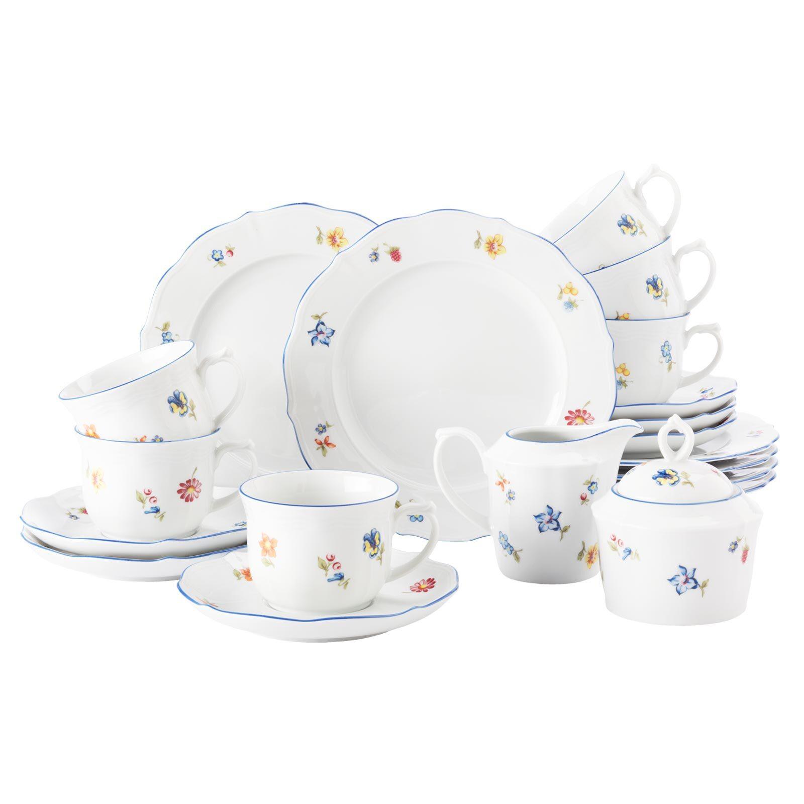 KAFFEESERVICE Sonate Nostalgie bunt 20-tlg. - Multicolor, Keramik (2/2/2cm) - Seltmann Weiden