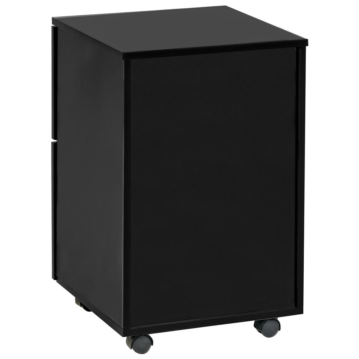 BÜROSCHRANK Schwarz Johnson - Schwarz, Holzwerkstoff (40/62/40cm) - Beliani