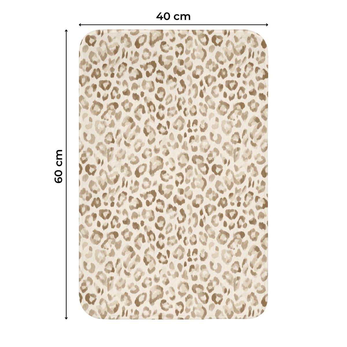 WC-VORLEGER Leopard - Klassisch - Beige WC Teppich 40x60 cm - Hellbraun, Textil (40/1cm) - OnlyWow