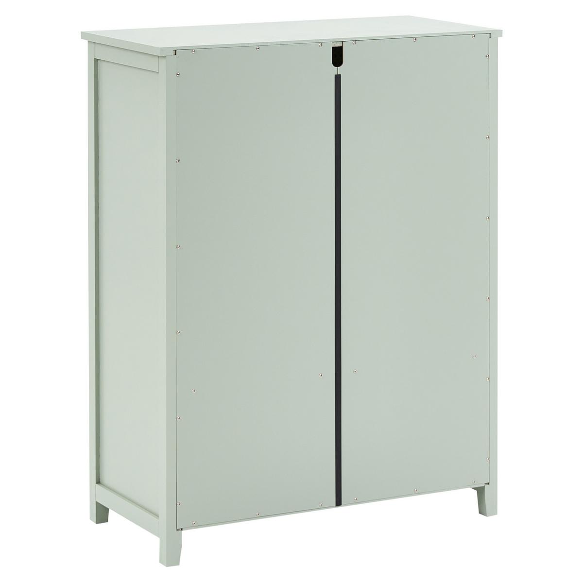 SCHUHSCHRANK Mintgrün Bendigo - Mintgrün/Grün, Holzwerkstoff (70/91/34cm) - Beliani