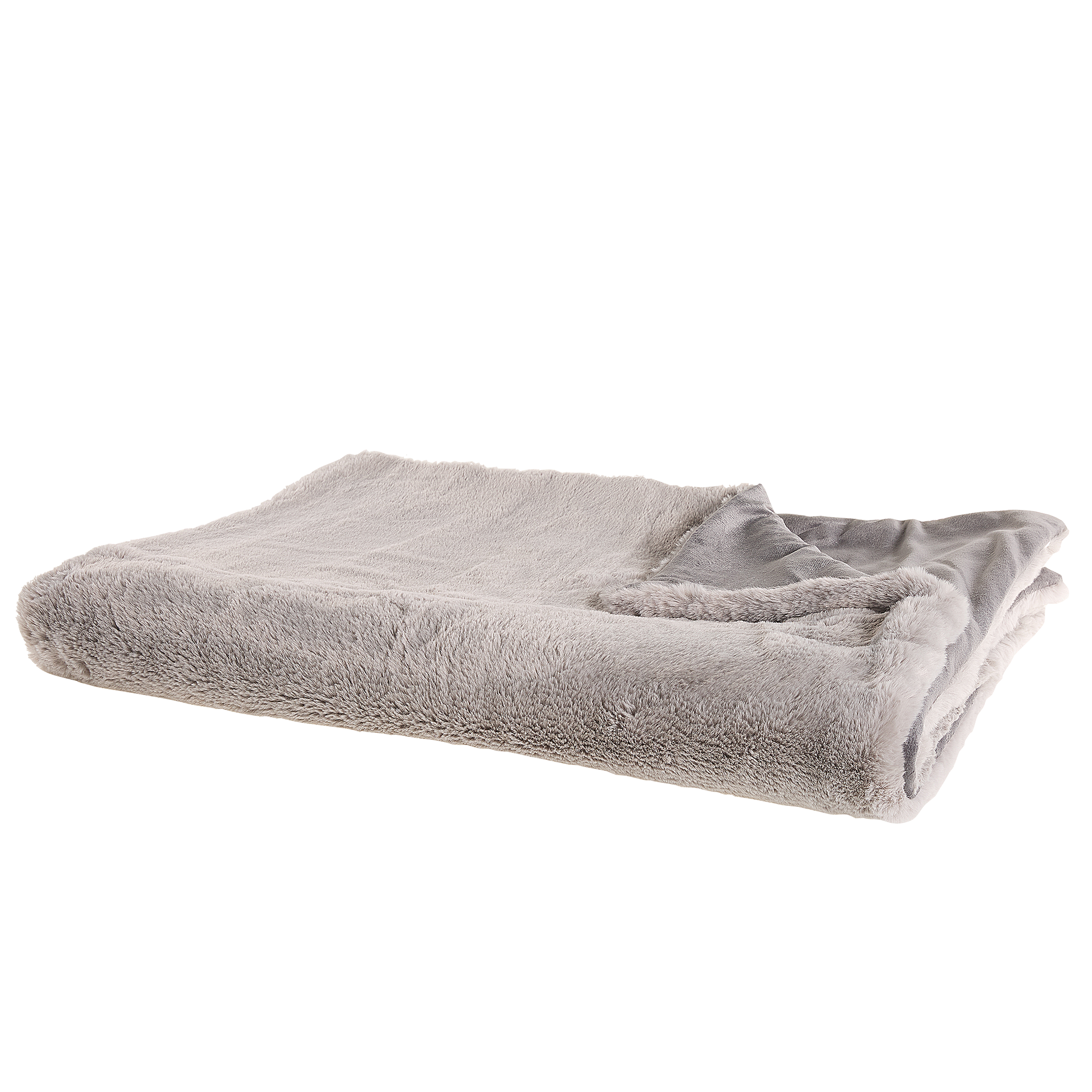 DECKE Hellgrau Chaab 200/220 cm - Hellgrau, Textil (200/220cm) - Beliani